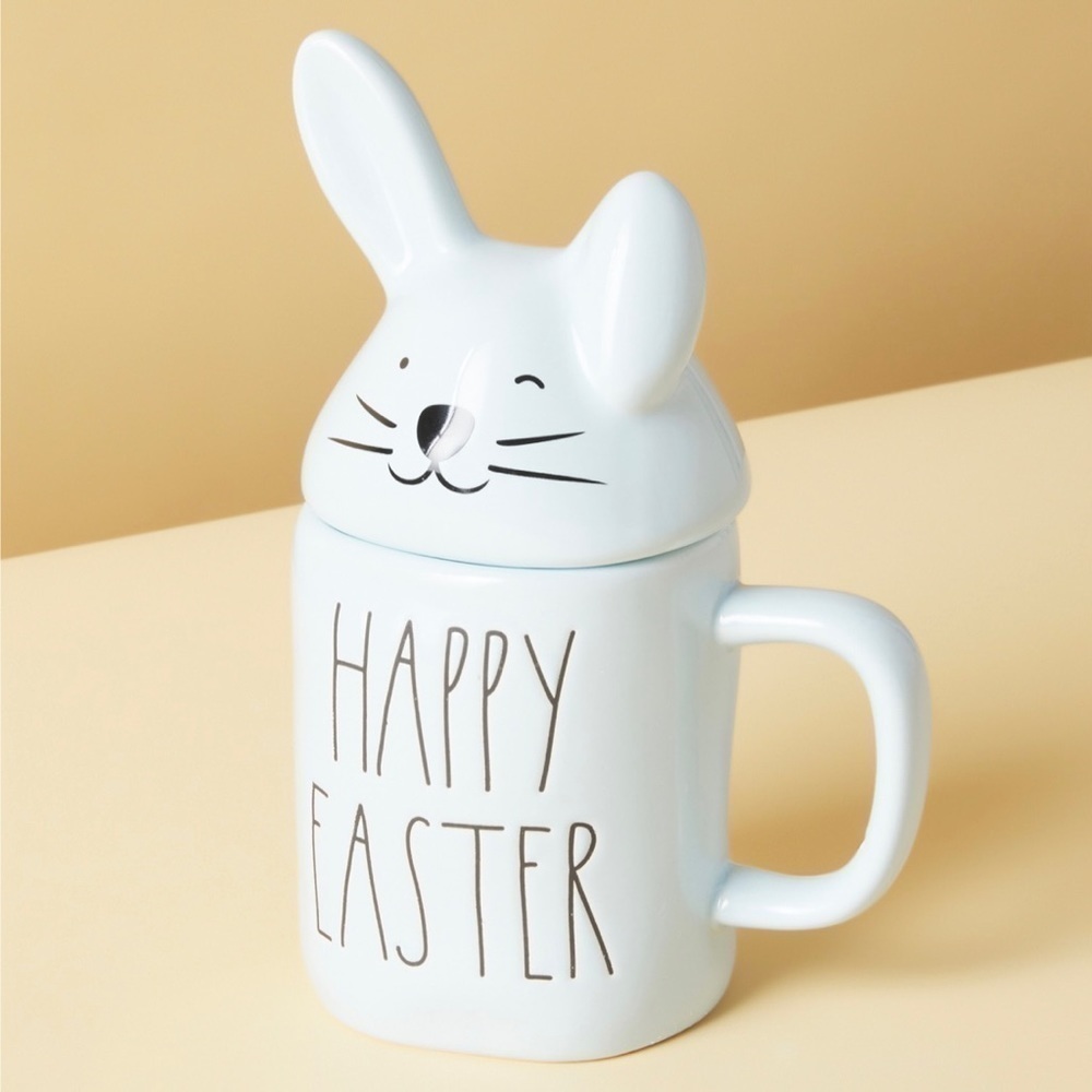 Rae Dunn • Happy Easter Bunny Mug with Topper